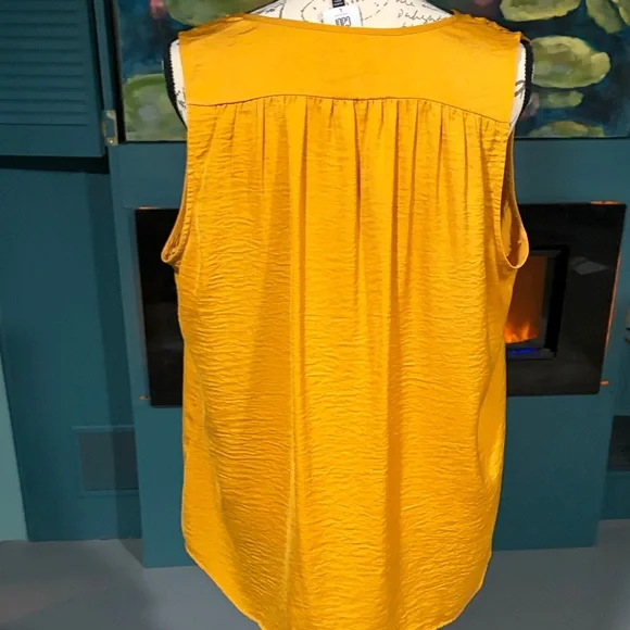 CAbi Mustard Yellow Sleeveless Blouse - Picture 3 of 6